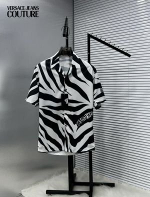 Versac_e Jeans Couture Black Zebra Patta Printed Imported Very Premium Half Shirt (DN 521)