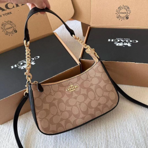 Coach_Teri_Apricot_Black_Shoulder_Bag_With_OG_Box_Dust_Cover_Apricot_Black_Ct