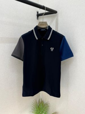 Fred Perry Navy Polo Premium Collar Neck T-shirt F3638-N2