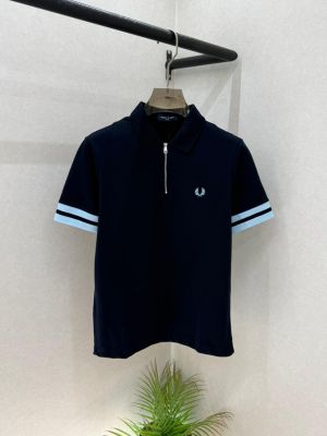 Fred Perry Navy Polo Premium Collar Neck T-shirt F3638-N1
