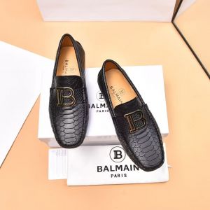 BALMAI_N LOGO CROCODILE LEATHER PREMIUM LOAFER