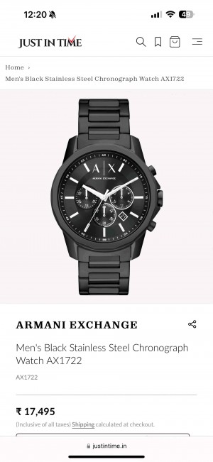 ARMANI_ EXCHANGE AX BLACK