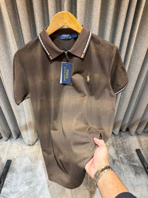 RALP_H LAUREN BROWN SHADED PREMIUM IMPORTED POLO