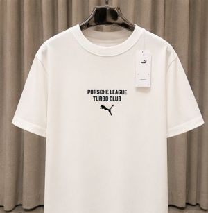 PUM_A PORSCHE LEAGUE PREMIUM IMPORTED WHITE TSHIRT
