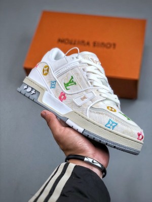 Loui s Vuitton LV Trainer White Multi Monogram Sneaker s