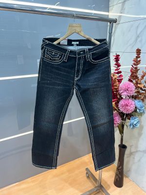 True Religion White Shade Straight fit Premium Imported Stretchable Lycra Fabric Denim with Back Pocket Embroidered Design 4176