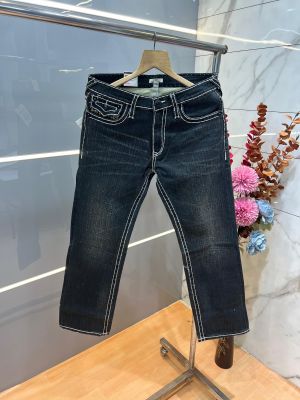 True Religion Green Shade Straight fit Premium Imported Stretchable Lycra Fabric Denim with Back Pocket Embroidered Design 4177
