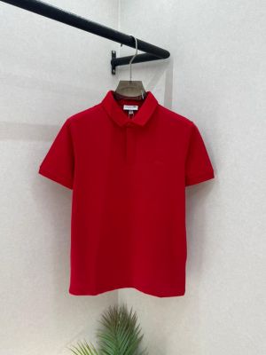Lacost e Red Polo Premium Collar Neck T-shirt F3636-RE