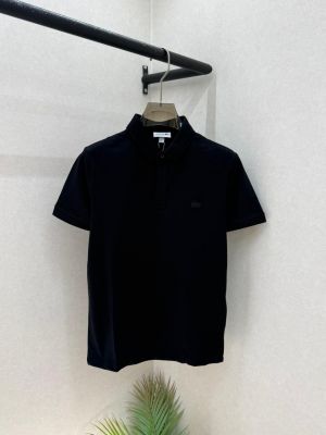 Lacost e Black Polo Premium Collar Neck T-shirt F3636-BL