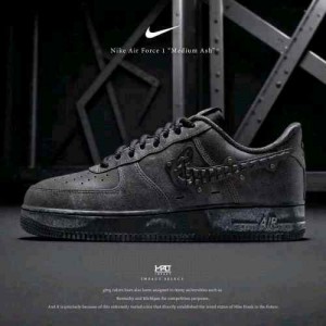 Nikee AirForce 1 Low Medium Ash Black 439