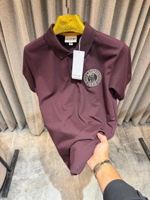 LACOST_E MAROON IMPORTED FABRIC PREMIUM POLO
