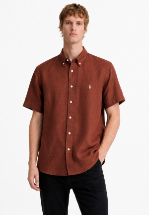 RALP-H L-AUREN P-OLO IMPORTED STORE ARTICLE SHIRT  leelan fabric