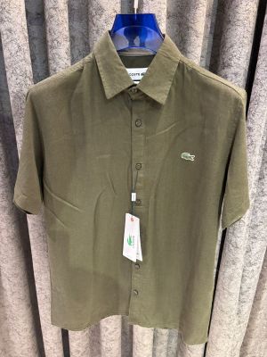 Lacost-e IMPORTED STORE ARTICLE linen fabric SHIRT 