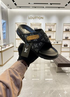 _Louis_vuitton_Cross_Premium_Slide_Denim_Black