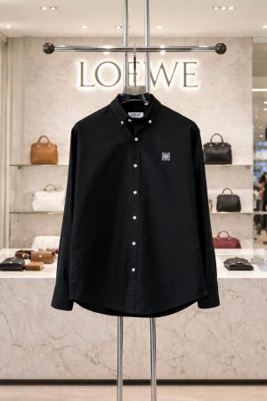 Loewe Chest Logo Full Sleeves Shirt Black 