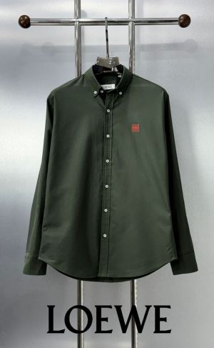 Loewe Chest Logo Full Sleeves Shirt Green
