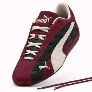Pumaa Speedcat Plus Quilted Ruby Shimmer Warm White Burgundy   607