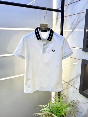 Fred Perry White Polo Premium Collar Neck T-shirt F3601-W2