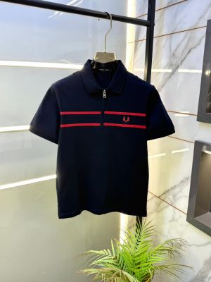 Fred Perry Navy Polo Premium Collar Neck T-shirt F3601-N1