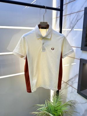 Fred Perry Cream Polo Premium Collar Neck T-shirt F3601-C2