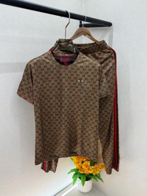 Gucc i Imported Monogram Super Premium Brown Track Suit With Brand Carry Bag F3774-BR