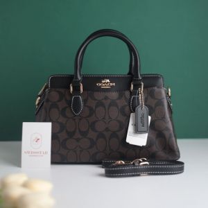 Coach_Darcie_Carryall_Signature_Canvas_with_Brown_&_Black_color_scheme_With_OG_Box_Dust_Cover_2387_Coffee_Black