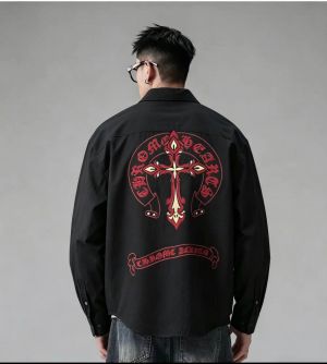 Chrome.Hearts.100%.Imported.Fabric.Very.Premium.Full.Sleeves.Shirt.MR378