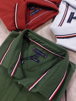 Tommy_Hilfiger Black Polo Premium Collar Neck T-shirt F3724-BL