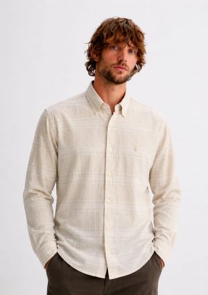 RALP-H L-AUREN P-OLO IMPORTED STORE ARTICLE SHIRT LIGHT CREAM COLOUR