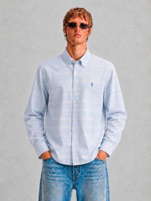 RALP-H L-AUREN P-OLO IMPORTED STORE ARTICLE SHIRT SKY BLUE