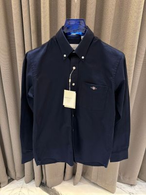 Gant Pocket Logo Full Sleeves Shirt Navy