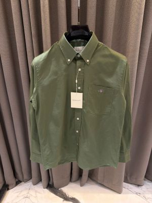 Gant Pocket Logo Full Sleeves Shirt Green