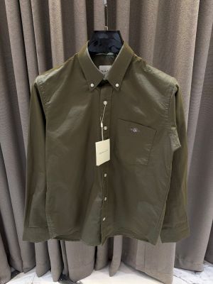 Gant Pocket Logo Full Sleeves Shirt Olive