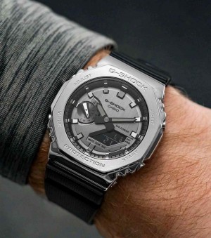 G SHOCK GA 2100 silver Black