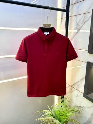 Lacost e Maroon Polo Premium Collar Neck T-shirt F3690-MA