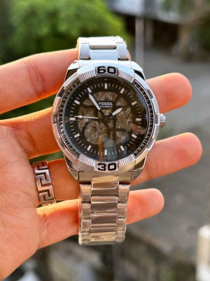 Fossil_ silver Automatic open heart