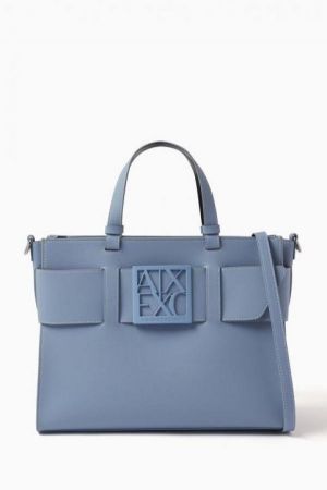 ARMAN_I LARGE LOGO PLACKET SATCHEL HAND BAG WITH DUST BAG & CARRY BAG  - 1776