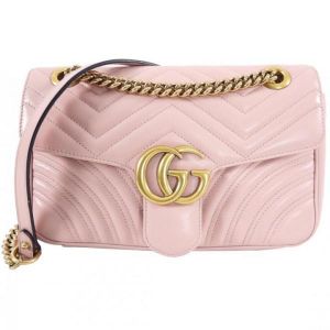 GUCC GG MARMONT PINK COLOUR WITH OG MAGNET BOX & DUST COVER HEAVY PREMIUIM QUALITY 1732