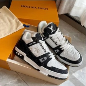 Lou Vui Trainer Monogram Premium Quality Shoes With Kit Original Brand Box Bill Invoice Packaging LOVU
