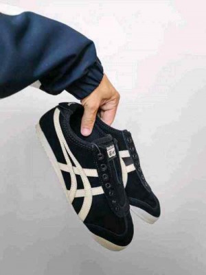 onitsukaa tigerr mexico 66 slip on black putty