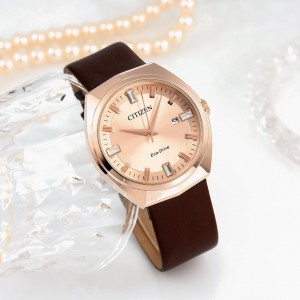 Citizen Mens leather Rose_B belt Watch