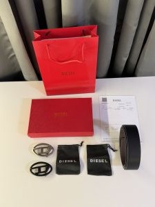 Diese l Double Buckle Belt Combo ( With Original box Bill Dust bag Carry bag )