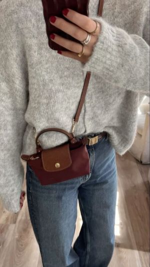 Long Champ LePilage Mini Crossbody Bag With ZipLock Bag & Crossbody Belt