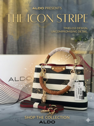 Ald_o womens Black Stripe with Dust Bag & box s8960