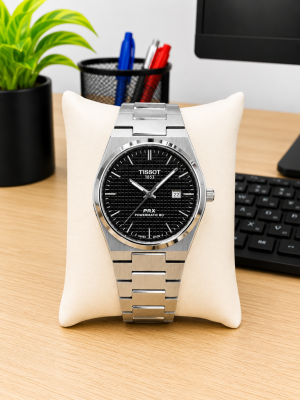 TISSOT_PRX_SILVER_BLACK_TEXTURE_DIAL_AT358