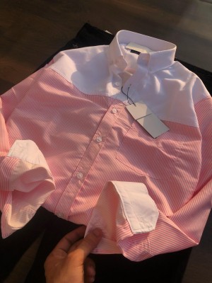 viral double shade stripe shirts pink