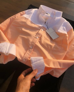 viral double shade stripe shirts orange