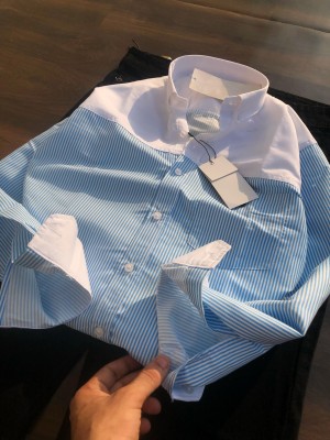 viral double shade stripe shirts sky