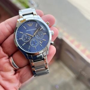 EMPORI O ARMAN I SILVER BLUE CLASSIC CHRONOGRAPH 304 