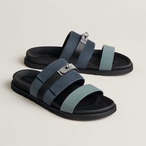 Herme.s Jackson Sandal Multicolor Suede Calfskin